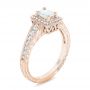 14k Rose Gold 14k Rose Gold Custom Diamond Halo Engagement Ring - Three-Quarter View -  102813 - Thumbnail