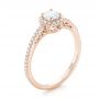 14k Rose Gold 14k Rose Gold Custom Diamond Halo Engagement Ring - Three-Quarter View -  102990 - Thumbnail