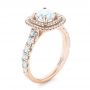 14k Rose Gold Custom Diamond Halo Engagement Ring