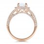 14k Rose Gold 14k Rose Gold Custom Diamond Halo Engagement Ring - Front View -  100098 - Thumbnail