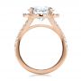 18k Rose Gold 18k Rose Gold Custom Diamond Halo Engagement Ring - Front View -  100484 - Thumbnail