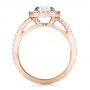 14k Rose Gold 14k Rose Gold Custom Diamond Halo Engagement Ring - Front View -  100629 - Thumbnail