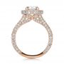 14k Rose Gold 14k Rose Gold Custom Diamond Halo Engagement Ring - Front View -  100644 - Thumbnail