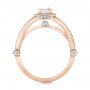14k Rose Gold 14k Rose Gold Custom Diamond Halo Engagement Ring - Front View -  100651 - Thumbnail