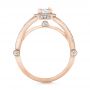 14k Rose Gold 14k Rose Gold Custom Diamond Halo Engagement Ring - Front View -  100651 - Thumbnail