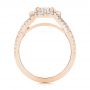 18k Rose Gold 18k Rose Gold Custom Diamond Halo Engagement Ring - Front View -  100874 - Thumbnail