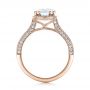 18k Rose Gold 18k Rose Gold Custom Diamond Halo Engagement Ring - Front View -  101183 - Thumbnail