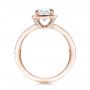 14k Rose Gold 14k Rose Gold Custom Diamond Halo Engagement Ring - Front View -  101224 - Thumbnail