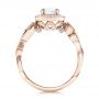 14k Rose Gold 14k Rose Gold Custom Diamond Halo Engagement Ring - Front View -  102021 - Thumbnail