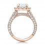14k Rose Gold 14k Rose Gold Custom Diamond Halo Engagement Ring - Front View -  102156 - Thumbnail