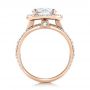 14k Rose Gold 14k Rose Gold Custom Diamond Halo Engagement Ring - Front View -  102158 - Thumbnail