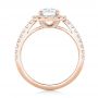 14k Rose Gold 14k Rose Gold Custom Diamond Halo Engagement Ring - Front View -  102260 - Thumbnail