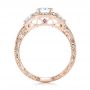 18k Rose Gold 18k Rose Gold Custom Diamond Halo Engagement Ring - Front View -  102263 - Thumbnail