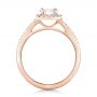 14k Rose Gold 14k Rose Gold Custom Diamond Halo Engagement Ring - Front View -  102317 - Thumbnail