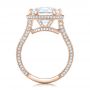 18k Rose Gold 18k Rose Gold Custom Diamond Halo Engagement Ring - Front View -  102368 - Thumbnail