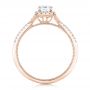 18k Rose Gold 18k Rose Gold Custom Diamond Halo Engagement Ring - Front View -  102420 - Thumbnail