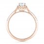 18k Rose Gold 18k Rose Gold Custom Diamond Halo Engagement Ring - Front View -  102420 - Thumbnail