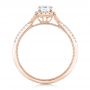 14k Rose Gold 14k Rose Gold Custom Diamond Halo Engagement Ring - Front View -  102420 - Thumbnail