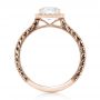 18k Rose Gold 18k Rose Gold Custom Diamond Halo Engagement Ring - Front View -  102422 - Thumbnail