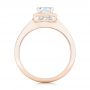 14k Rose Gold 14k Rose Gold Custom Diamond Halo Engagement Ring - Front View -  102437 - Thumbnail