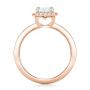 14k Rose Gold 14k Rose Gold Custom Diamond Halo Engagement Ring - Front View -  102460 - Thumbnail
