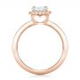 14k Rose Gold 14k Rose Gold Custom Diamond Halo Engagement Ring - Front View -  102460 - Thumbnail