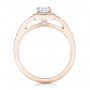 14k Rose Gold 14k Rose Gold Custom Diamond Halo Engagement Ring - Front View -  102597 - Thumbnail