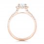 14k Rose Gold 14k Rose Gold Custom Diamond Halo Engagement Ring - Front View -  102748 - Thumbnail
