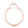 14k Rose Gold 14k Rose Gold Custom Diamond Halo Engagement Ring - Front View -  102751 - Thumbnail