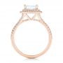 14k Rose Gold 14k Rose Gold Custom Diamond Halo Engagement Ring - Front View -  102771 - Thumbnail