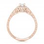 18k Rose Gold 18k Rose Gold Custom Diamond Halo Engagement Ring - Front View -  102813 - Thumbnail