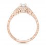 18k Rose Gold 18k Rose Gold Custom Diamond Halo Engagement Ring - Front View -  102813 - Thumbnail
