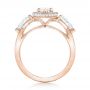 14k Rose Gold 14k Rose Gold Custom Diamond Halo Engagement Ring - Front View -  102873 - Thumbnail