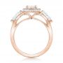 18k Rose Gold 18k Rose Gold Custom Diamond Halo Engagement Ring - Front View -  102873 - Thumbnail