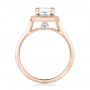 18k Rose Gold 18k Rose Gold Custom Diamond Halo Engagement Ring - Front View -  102882 - Thumbnail