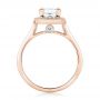 18k Rose Gold 18k Rose Gold Custom Diamond Halo Engagement Ring - Front View -  102882 - Thumbnail
