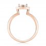 18k Rose Gold 18k Rose Gold Custom Diamond Halo Engagement Ring - Front View -  102910 - Thumbnail