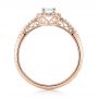 18k Rose Gold 18k Rose Gold Custom Diamond Halo Engagement Ring - Front View -  102990 - Thumbnail