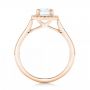 18k Rose Gold 18k Rose Gold Custom Diamond Halo Engagement Ring - Front View -  103002 - Thumbnail