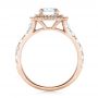 14k Rose Gold 14k Rose Gold Custom Diamond Halo Engagement Ring - Front View -  103139 - Thumbnail