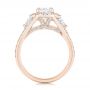 14k Rose Gold 14k Rose Gold Custom Diamond Halo Engagement Ring - Front View -  103157 - Thumbnail