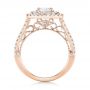 18k Rose Gold 18k Rose Gold Custom Diamond Halo Engagement Ring - Front View -  103223 - Thumbnail
