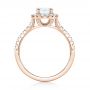 18k Rose Gold 18k Rose Gold Custom Diamond Halo Engagement Ring - Front View -  103268 - Thumbnail
