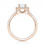 14k Rose Gold 14k Rose Gold Custom Diamond Halo Engagement Ring - Front View -  103268 - Thumbnail