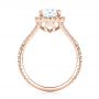 18k Rose Gold 18k Rose Gold Custom Diamond Halo Engagement Ring - Front View -  103353 - Thumbnail