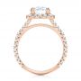 14k Rose Gold 14k Rose Gold Custom Diamond Halo Engagement Ring - Front View -  103357 - Thumbnail