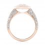 18k Rose Gold 18k Rose Gold Custom Diamond Halo Engagement Ring - Front View -  103394 - Thumbnail