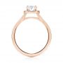 18k Rose Gold 18k Rose Gold Custom Diamond Halo Engagement Ring - Front View -  103413 - Thumbnail