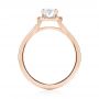 14k Rose Gold 14k Rose Gold Custom Diamond Halo Engagement Ring - Front View -  103413 - Thumbnail