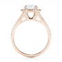 14k Rose Gold 14k Rose Gold Custom Diamond Halo Engagement Ring - Front View -  103427 - Thumbnail